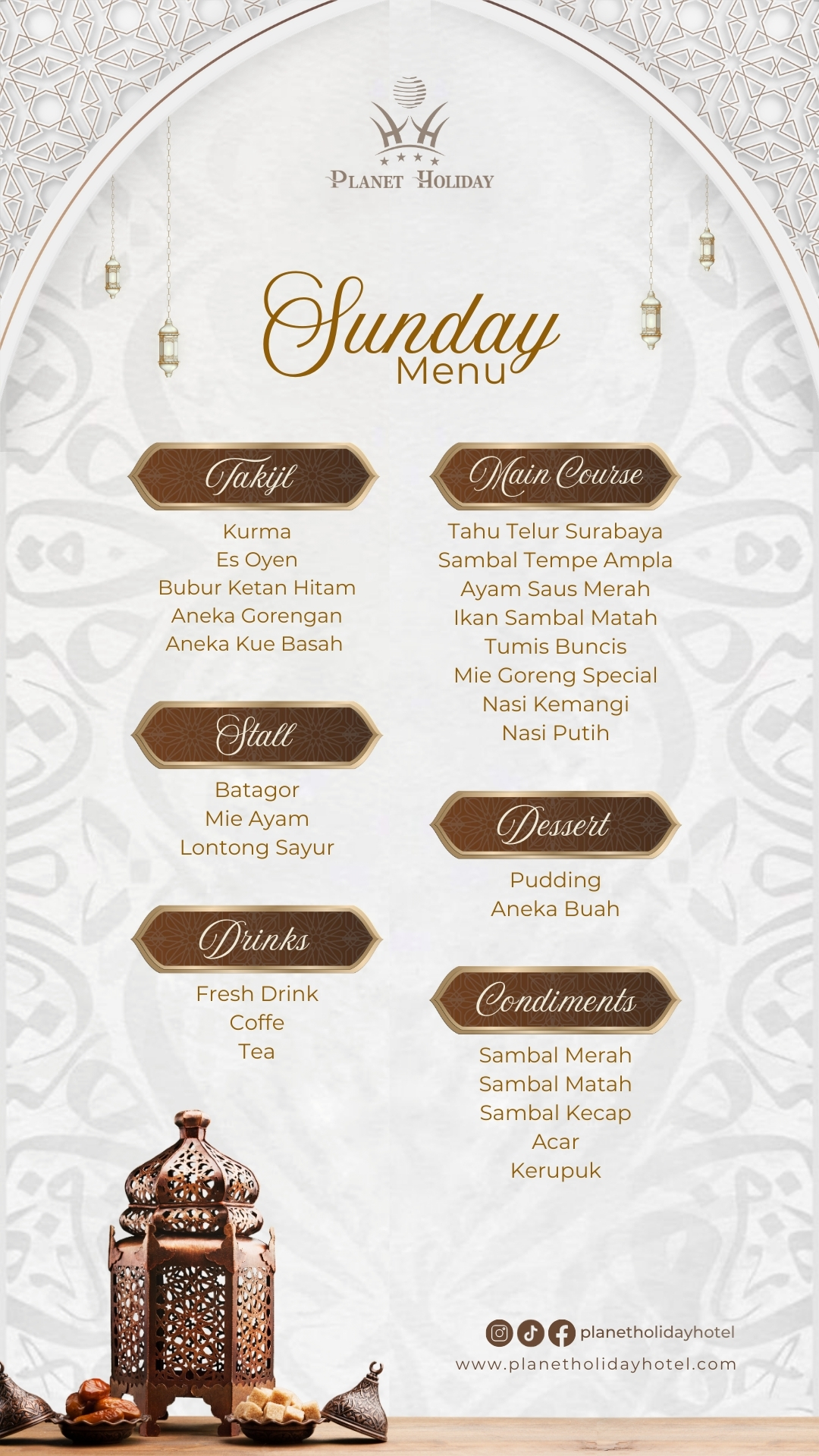 Menu iftar minggu