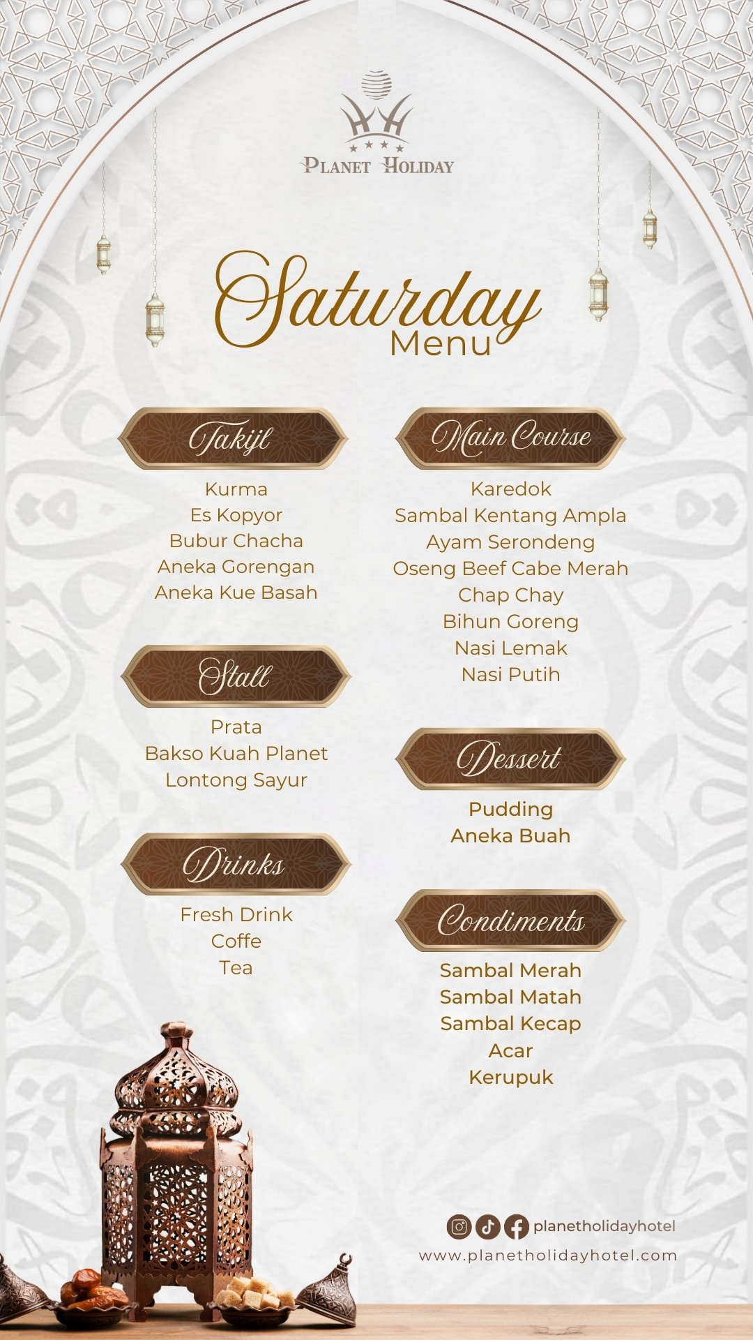 Menu iftar sabtu