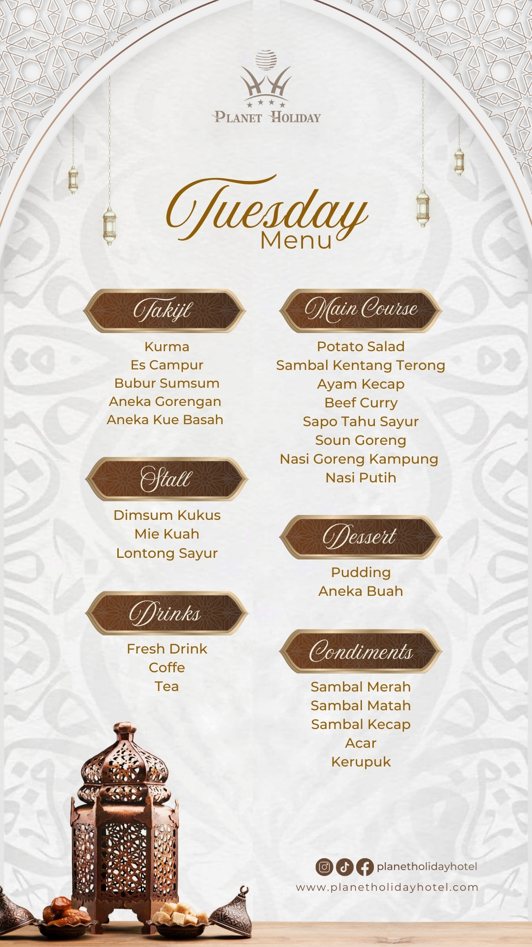 Menu iftar selasa