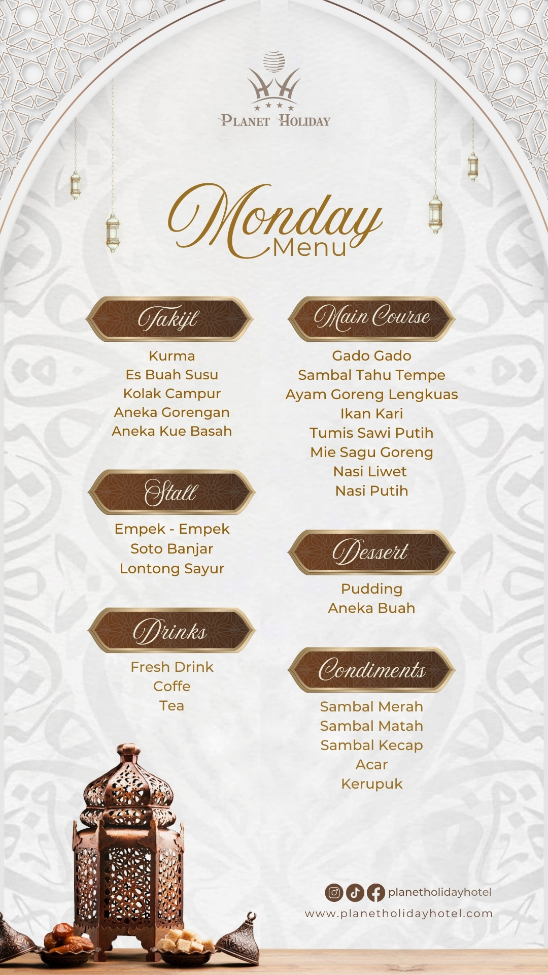 Menu iftar senin